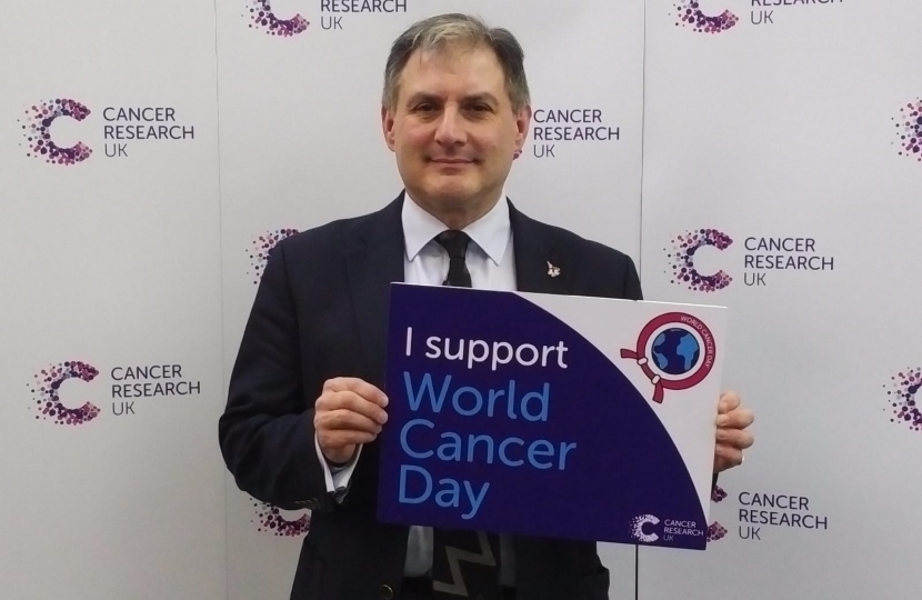 Jack Lopresti MP, Cancer Research UK