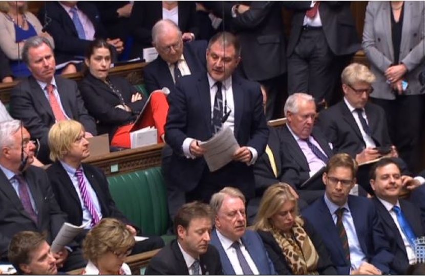 Jack Lopresti MP asking a question in PMQs