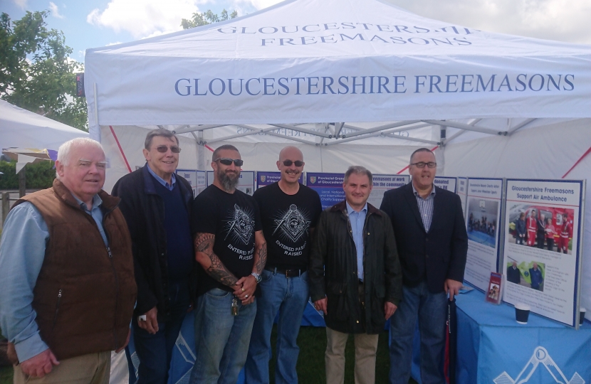 Jack meets members of Gloucestershire Freemasons