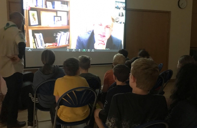 Jack Lopresti MP meets the 1st Stoke Gifford Scout group for a Q&A ...