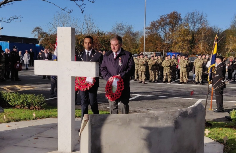 Jack Lopresti MP attending Remembrance services in November (2)