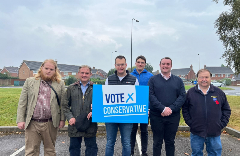 Jack Lopresti campaigning in Bradley Stoke