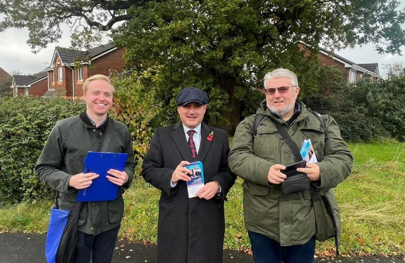 Jack campaigning in Emersons Green with local conservatives