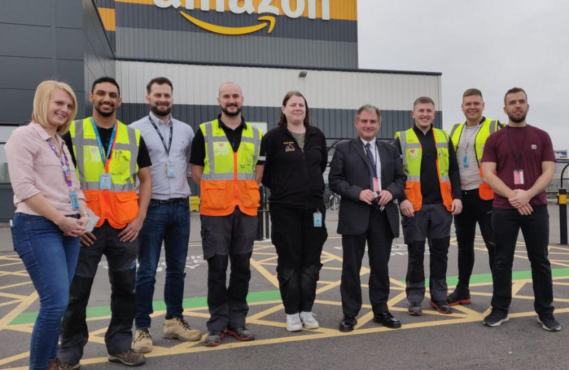 Jack visits local employer; Amazon