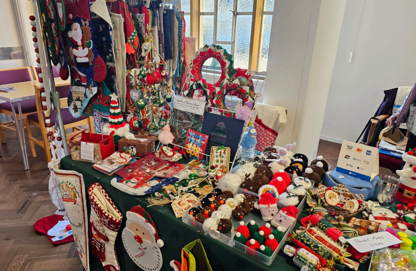 A picture of the Christmas Stall at St Andrew's Methodist Church in Filton