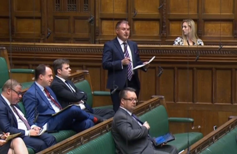 Jack Lopresti speaking in the House of Commons chamber