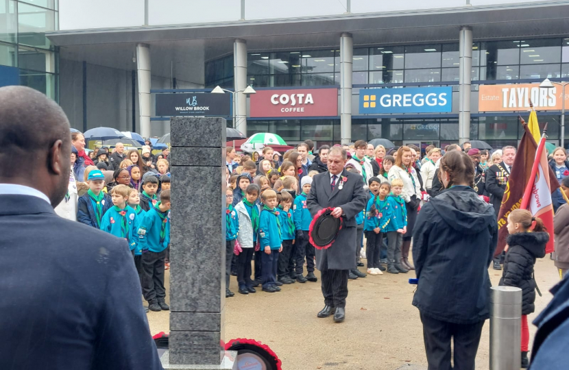 laying a wreath