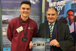 Jack Lopresti meeting with local apprentice from GKN