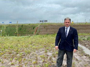 Jack at the site of the junction