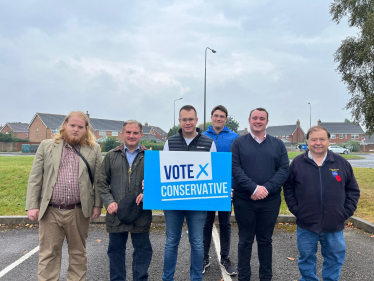 Jack Lopresti campaigning in Bradley Stoke