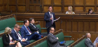 Jack Lopresti speaking in the House of Commons chamber